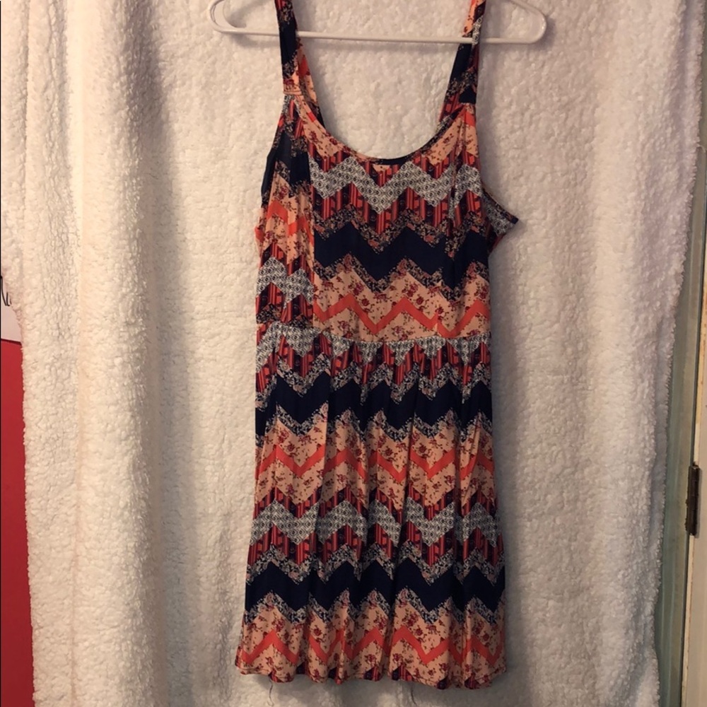 Chevron/floral dress